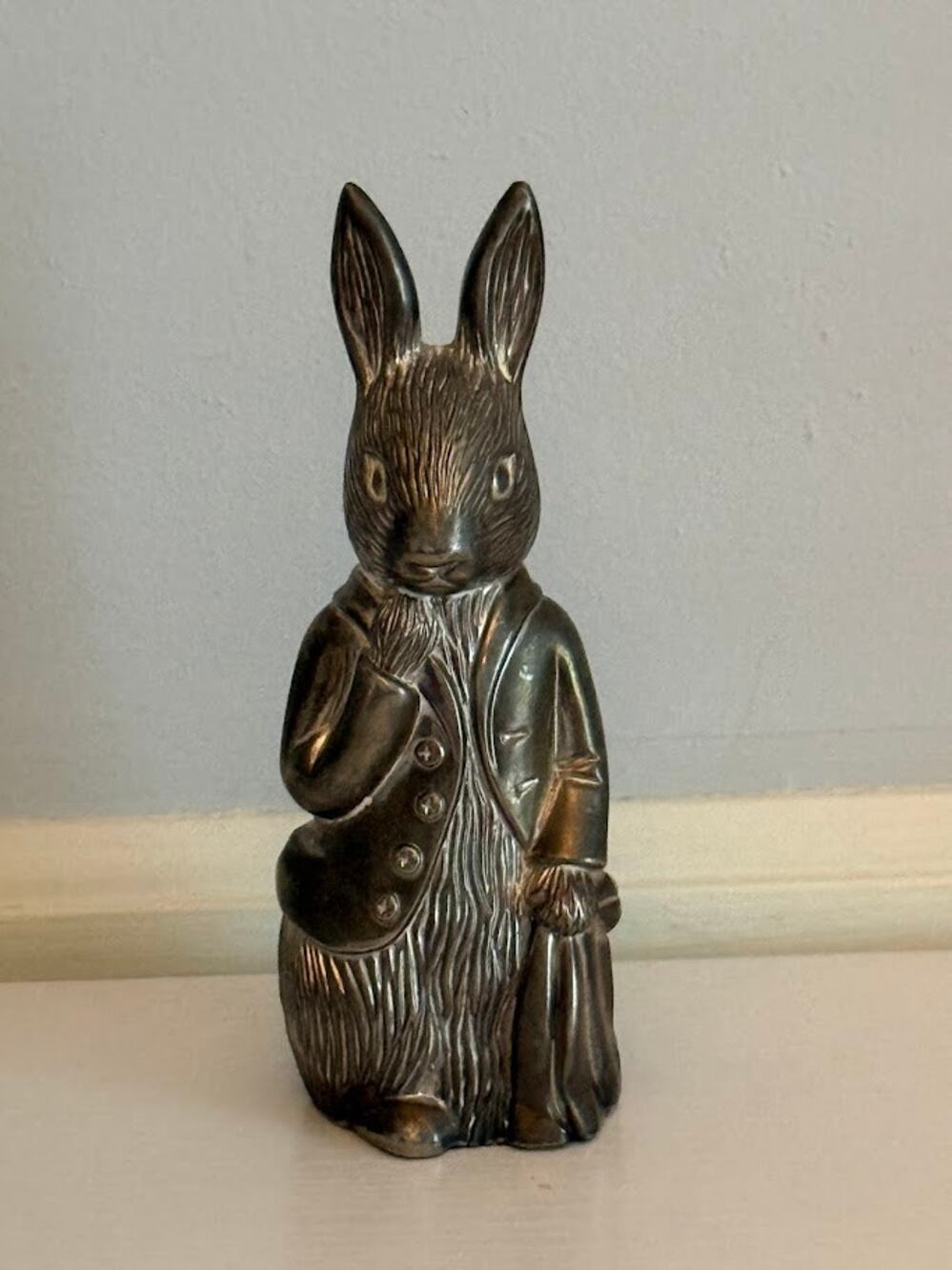 Vintage Godinger Peter Rabbit Silver Piggy Bank